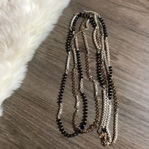 Double strand necklace.